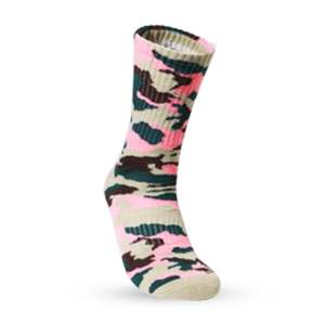 Mens Accessories: Globe Singles Crew Sock - Pink Camo