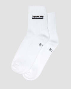 Dr. Martens Short Logo Organic Cotton Socks - White