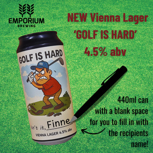 Products: Golf is hard, Vienna Lager - Emporium Brewing