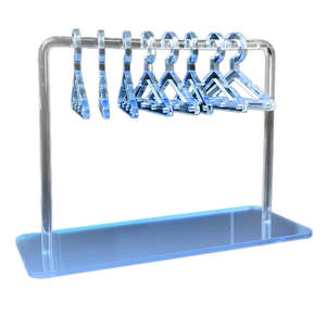 Acrylic Earring Hanging Display Rack Stand with Mini Coat Hangers