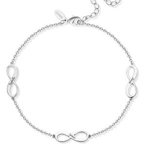 Specials Gifts: Custom Engraved Infinity Anklet 925 Sterling Silver