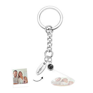 Specials Gifts: Custom Photo Projection Scannable Spotify Code Keychain