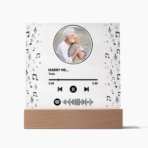 Specials Gifts: Square Acrylic Plaque Marry Me Emporium Discounts