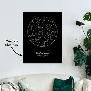 Custom Star Map Poster Personalized Constellation Map Poster