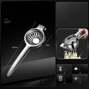 Unique Kitchen Gadgets: Manual multi-function lemon and orange juice press stainless steel