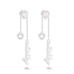 Special Occasions: Custom Engraved Earrings Heart-shaped Name Earrings Unique Gift