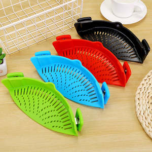 Special Occasions: Kitchen Drainer Silicone Pot Side Vegetable Pouring Drainer Household Water Filter Noodle Drainer