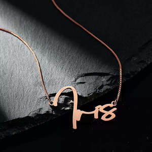 Necklace: S925 Silver Personalised Name Necklace with Box Chain