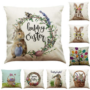 Easter Shopping: Easter Bunny Cotton And Linen Pillowcase