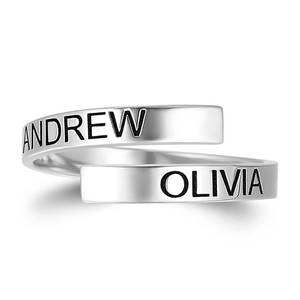 Rings: Custom Engraved Two Names Ring Copper