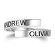 Custom Engraved Two Names Ring Copper