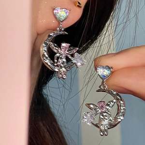 Angel Heart Star Crystal Drop Earrings Emporium Discounts