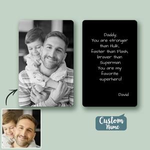 Fathers Day: Couple Gifts Photo Wallet Card Metal Wallet Insert Card Gift for Him