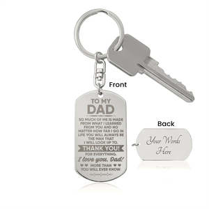 To My Dad Keychain