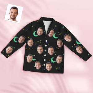 Pyjamas Collection: Custom Photo Face Pajama Personalized Starry Sky Style Gifts