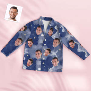 Pyjamas Collection: Custom Photo Face Pajama Bloom Style Creative Sky Gifts