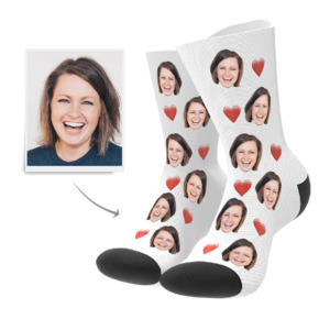Socks Collection: Custom Face Socks With Heart For Men and Women