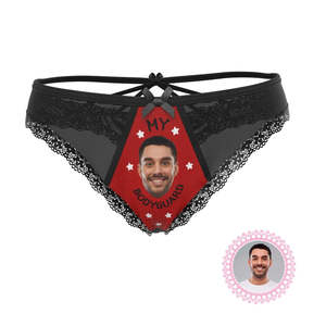 Underwear Collection: Personalized Face Thong MY BODYGUARD Lace Sexy Panties
