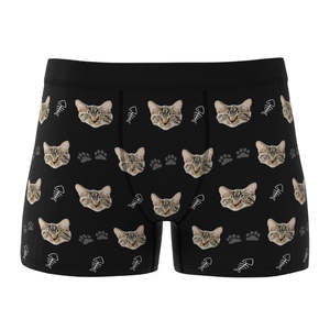 Underwear Collection: Custom Cat Face Boxer Shorts Men's Boxer Briefs with 3D Online Preview