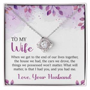 TO MY Wife Love Knot Necklace