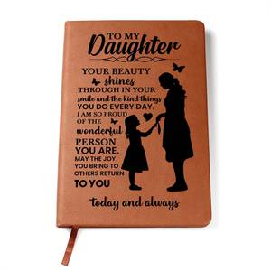 Daughter Gifts: Today And Always Graphic Leather Journal