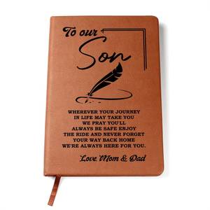 Leather Journal - To Our Son Love Mom & Dad