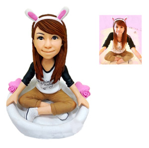 Fully Customizable 1 person Custom Bobbleheads With Engraved Text