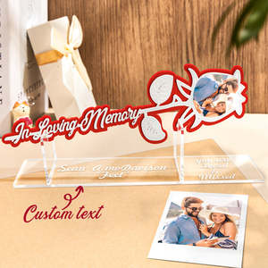 Personalized Gifts: Personalized Rose Acrylic Ornament Custom Photo In Loving Memory Rose Sign