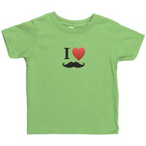 Rabbit Skins Infant Shirt Movember Moustache Month For Respect + Back I Love Moustache
