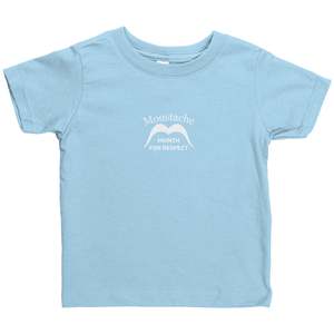 Rabbit Skins Infant Shirt Movember Moustache Month For Respect Front + Back I Love Moustache