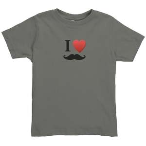 Rabbit Skins Toddler Shirt Front I Love Moustache & Back Movember Month Of Respect
