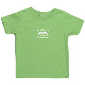 Rabbit Skins Infant Shirt Movember Moustache Month For Respect Front + Back I Love Moustache