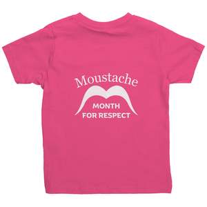 Rabbit Skins Toddler Shirt Front Small & Back Movember Month Of Respect