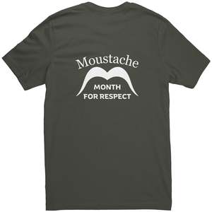 Mo Vember Woman Clothes: Unisex Shirt Movember Month Of Respect Back Print + Front Chest