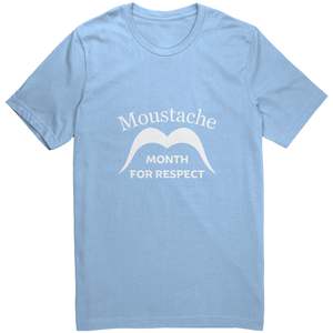 Unisex Shirt Movember Moustache Month Of Respect Front Print