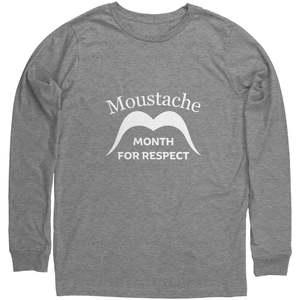 Unisex Long Sleeve Shirt Movember Moustache Month Of Respect