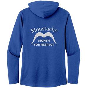 WOMEN’S TRI LONG SLEEVE HOODIE Movember Moustache Month For Respect Back & Fro&hellip;