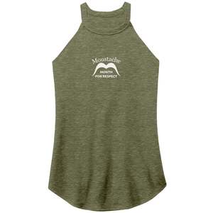 WOMEN’S PERFECT TRI ROCKER TANK Front Double Distance 1/2 Print Movember Moust&hellip;