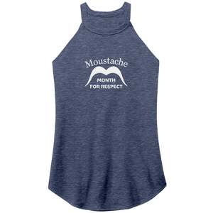 WOMEN’S PERFECT TRI ROCKER TANK Front Normal Top 3/4 Print Movember Moustache &hellip;