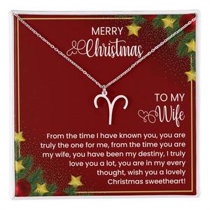 Zodiac Symbol Necklace: Zodiac Symbol Necklace To My Wife Merry Christmas