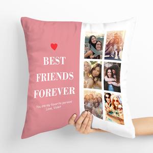 Halloween Super Sale: Personalized Best Friends Forever Photo Pillow Decorative Pillow Gift for Friends 45*45cm=17.72*17.72in