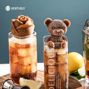 Unique Kitchen Gadgets: Cute Teddy Bear Silicone Mould Ice Cube Maker