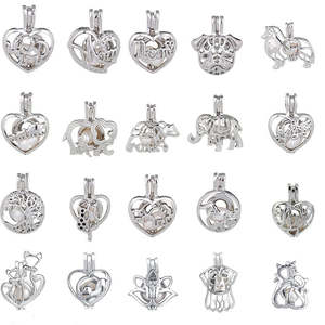 Pearl Necklace Oyster Pearl Cage Pendant Silver Necklace Beautiful Lady Charm Su&hellip;