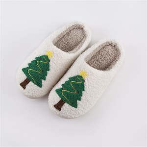 Halloween Super Sale: Christmas Slippers Christmas Tree Shoes Home Cotton Slippers