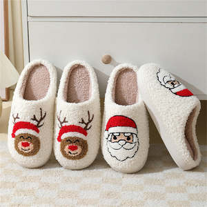 Halloween Super Sale: Christmas Gingerbread Man Slippers Santa Claus Shoes Home Cotton Slippers