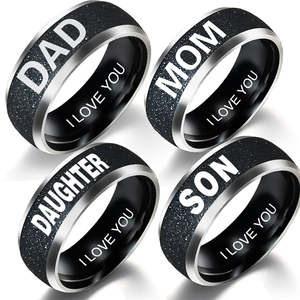 Specials Gifts: Ring Engrave I LOVE YOU DAD MOM SON DAUGHTER