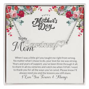 Name Necklace + Heart Character