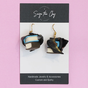 Dragon Book Earrings 05