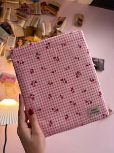 Stationery: Small Book Pouch - Pink Cherry