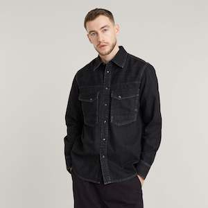 G Star Raw: G-Star Raw - Dakota Slim LS Shirt - Worn In Nighttime Sky